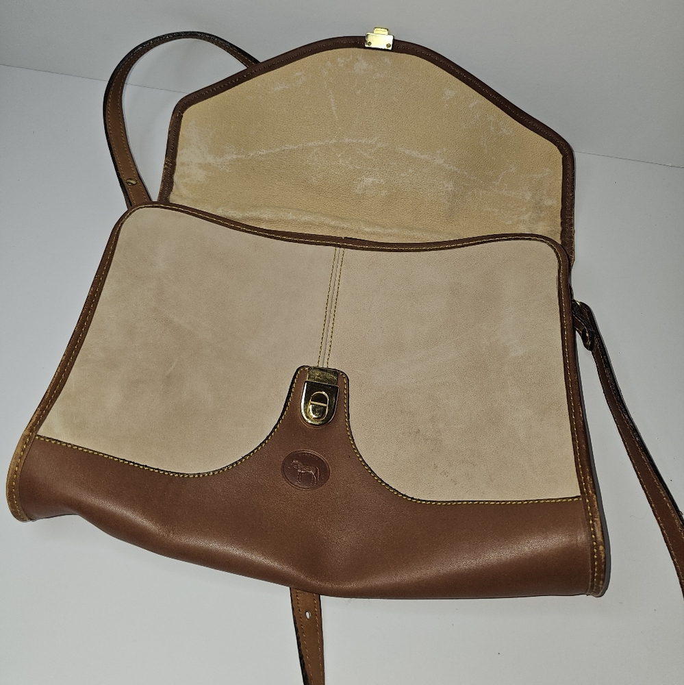 VTG Harness Elegant Tan and Cream Shoulder Bag - Picture 13 of 16